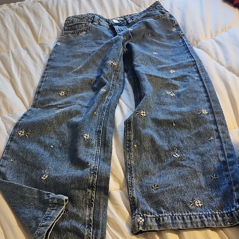 Embroidered Blue Jeans